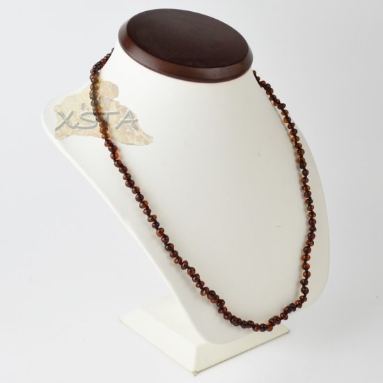 Amber natural necklace cherry small beads